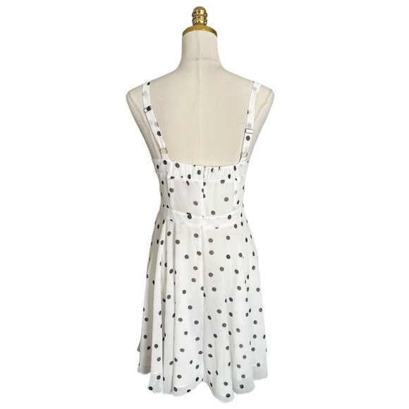 Piplette by Alice Ritter Polka Dot Chiffon Flounce Fit Flare Babydoll Dress Sz 8 - Picture 5 of 8
